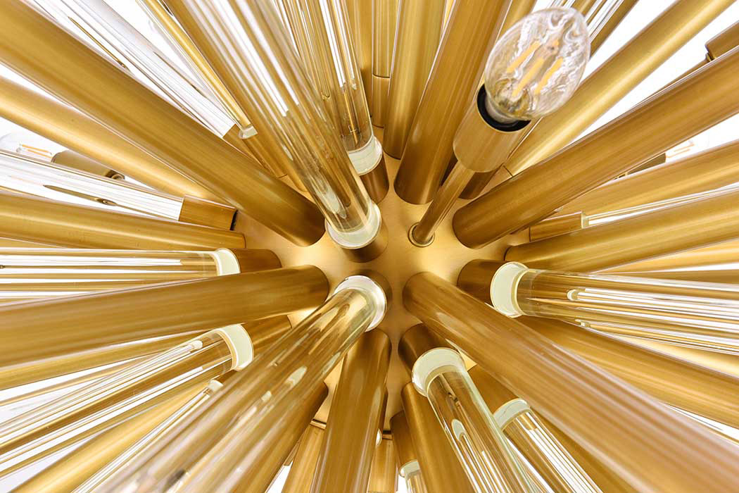 Elegant Chandelier - Burnished Brass, L 48" (1141G48BB)