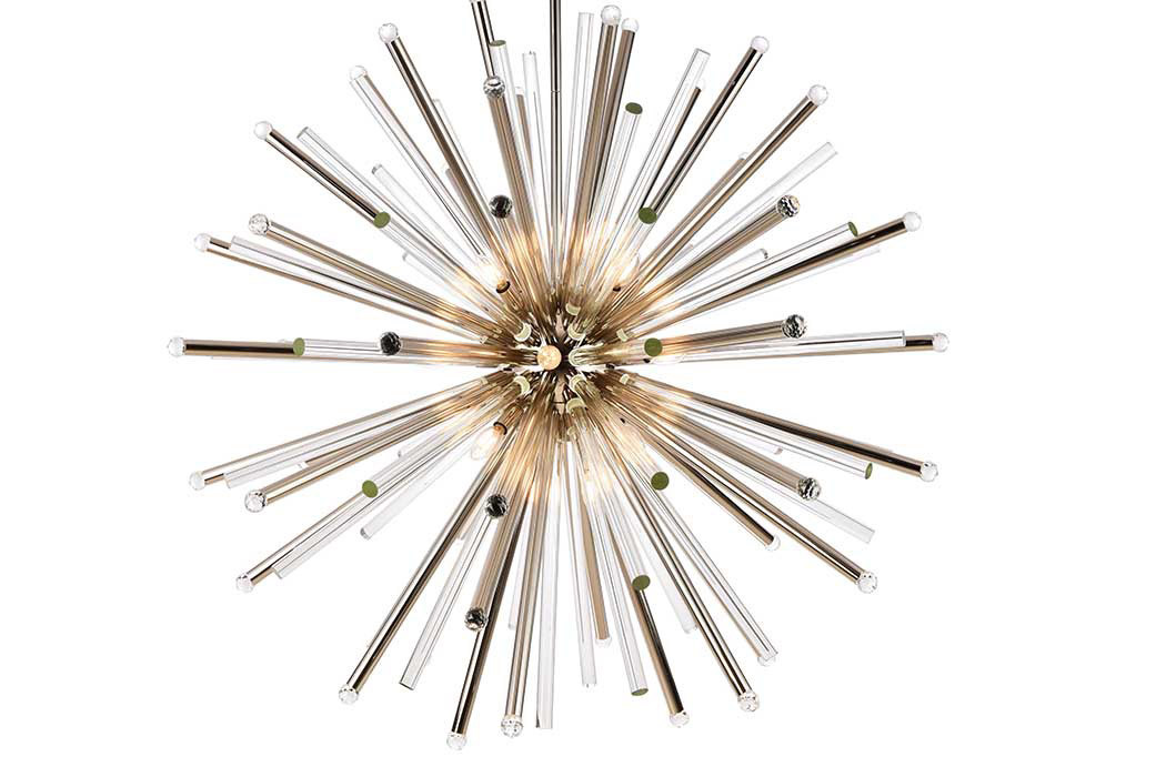 Elegant Chandelier - Polished Nickel, L 48" (1141G48PN)