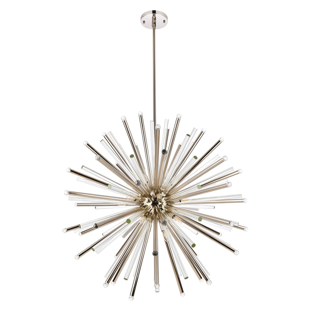Elegant Chandelier - Polished Nickel, L 48" (1141G48PN)