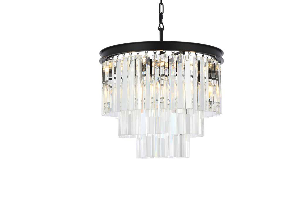 Elegant Urban Classic Sydney Collection Pendant Lamp - Matte Black, L 20" (1201D20MB-RC)