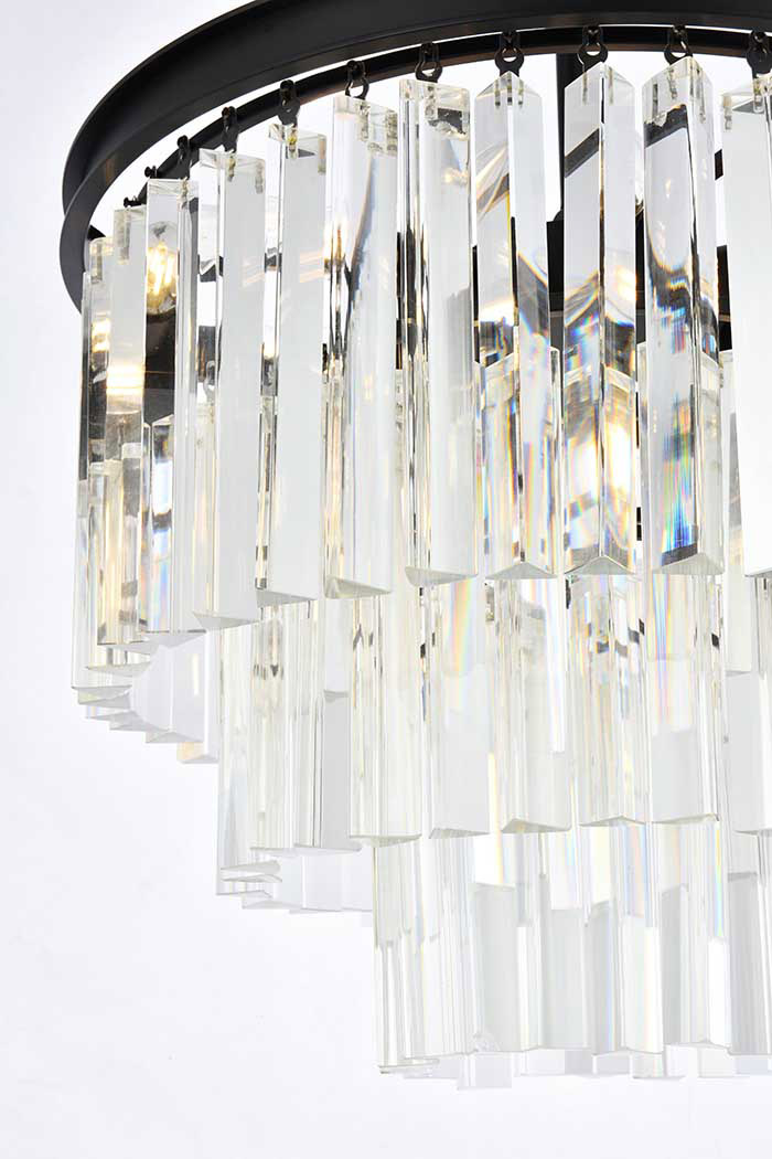 Elegant Urban Classic Sydney Collection Pendant Lamp - Matte Black, L 20" (1201D20MB-RC)