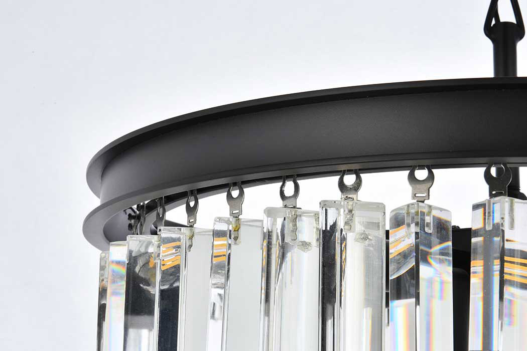 Elegant Urban Classic Sydney Collection Pendant Lamp - Matte Black, L 20" (1201D20MB-RC)