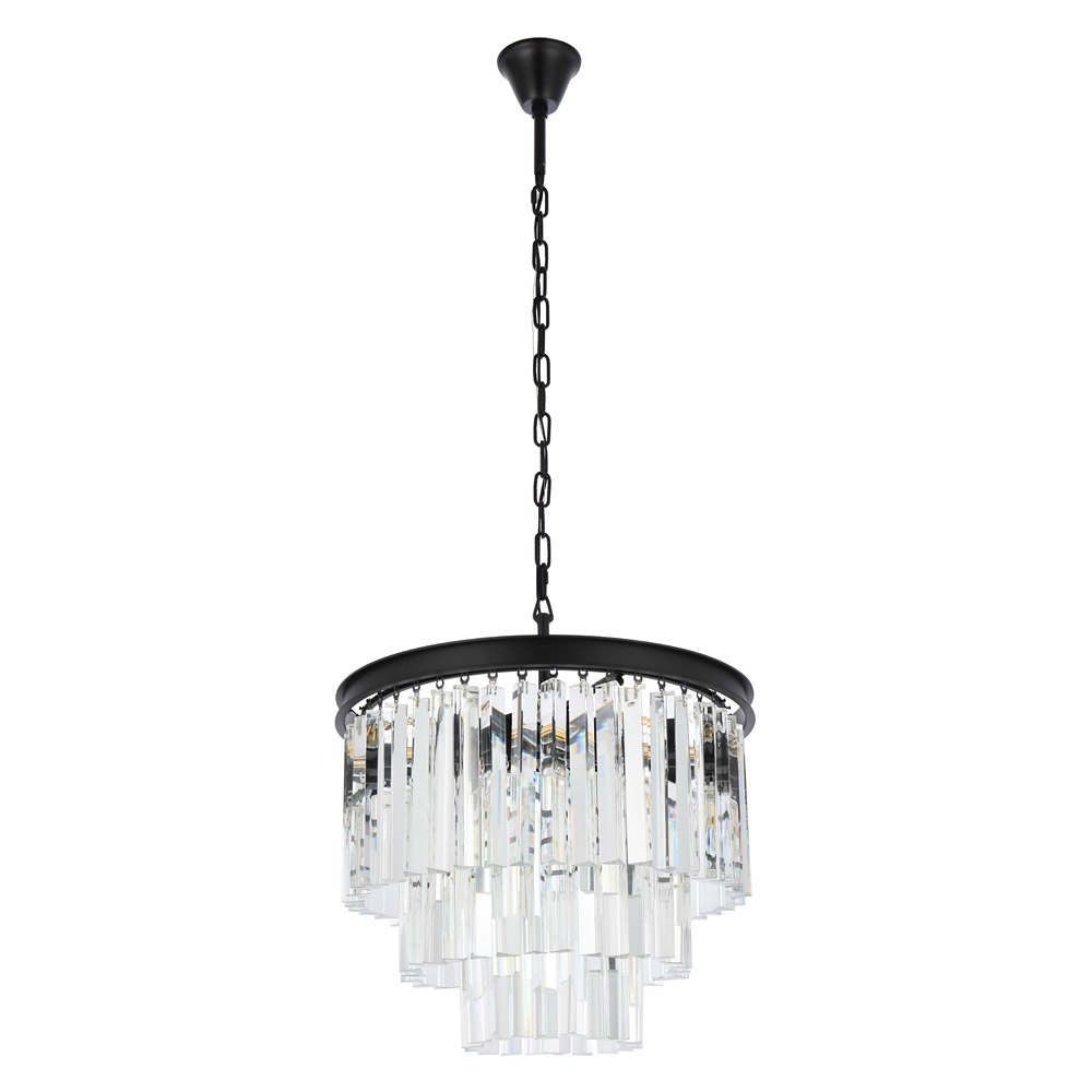 Elegant Urban Classic Sydney Collection Pendant Lamp - Matte Black, L 20" (1201D20MB-RC)