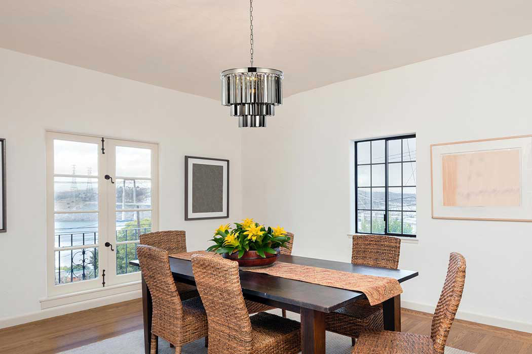 Elegant Urban Classic Sydney Collection Pendant Lamp - Polished Nickel/Silver, L 20" (1201D20PN-SS-RC)