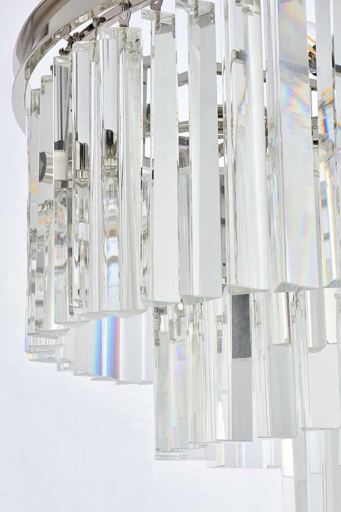 Elegant Urban Classic Sydney Collection Pendant Lamp - Polished Nickel, L 26" (1201D26PN-RC)