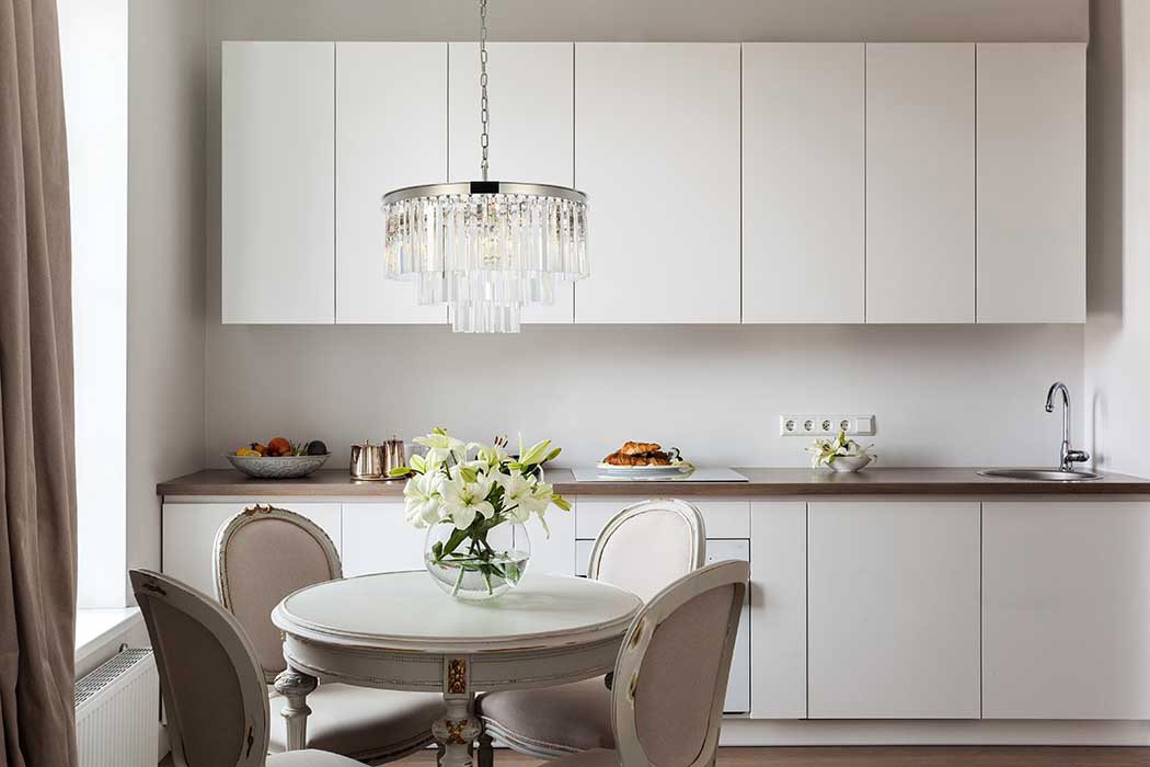 Elegant Urban Classic Sydney Collection Pendant Lamp - Polished Nickel, L 26" (1201D26PN-RC)