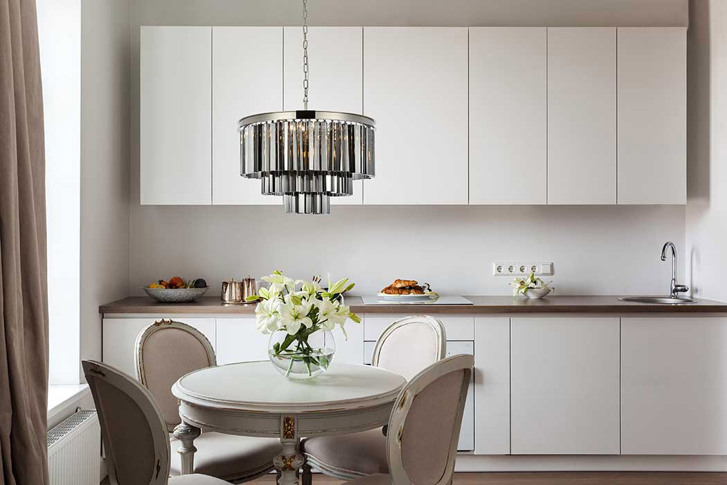 Elegant Urban Classic Sydney Collection Pendant Lamp - Polished Nickel/Silver, L 26" (1201D26PN-SS-RC)