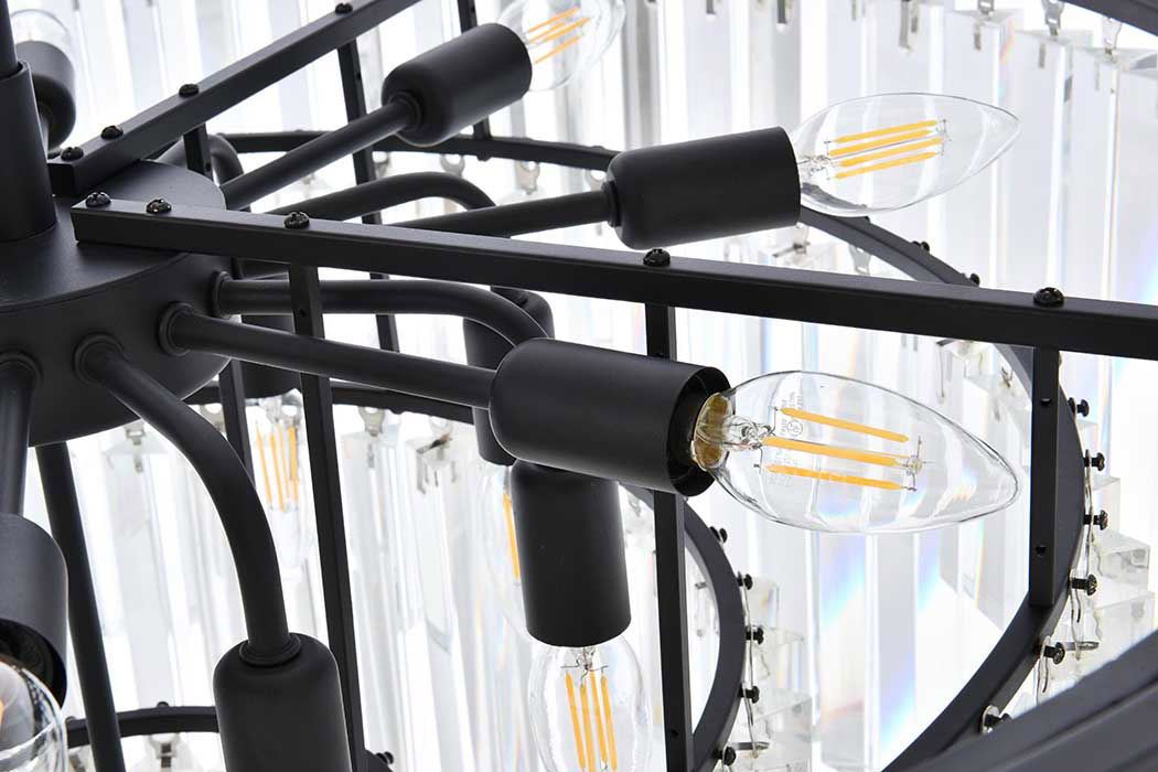 Elegant Urban Classic Sydney Collection Pendant Lamp - Matte Black, L 32" (1201D32MB-RC)