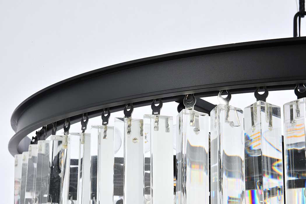 Elegant Urban Classic Sydney Collection Pendant Lamp - Matte Black, L 32" (1201D32MB-RC)