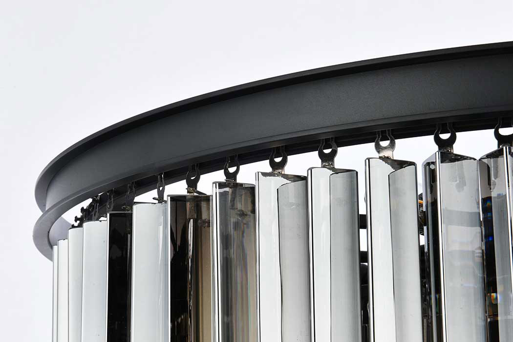 Elegant Urban Classic Sydney Collection Pendant Lamp - Matte Black/Silver, L 32" (1201D32MB-SS-RC)