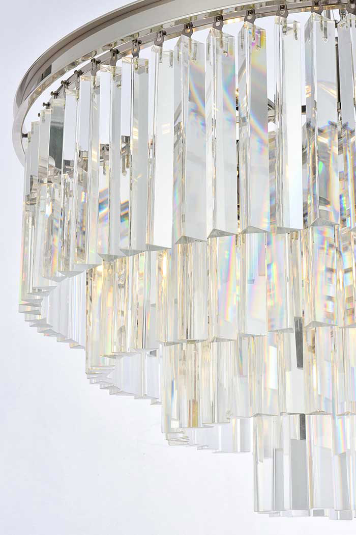 Elegant Urban Classic Sydney Collection Pendant Lamp - Polished Nickel, L 32" (1201D32PN-RC)