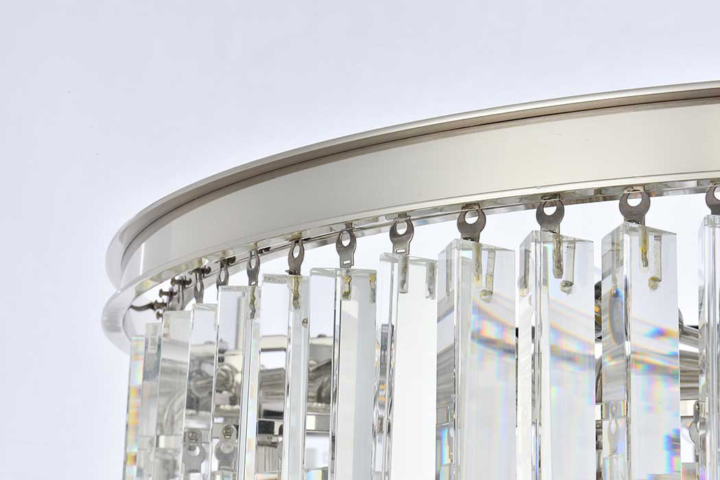 Elegant Urban Classic Sydney Collection Pendant Lamp - Polished Nickel, L 32" (1201D32PN-RC)