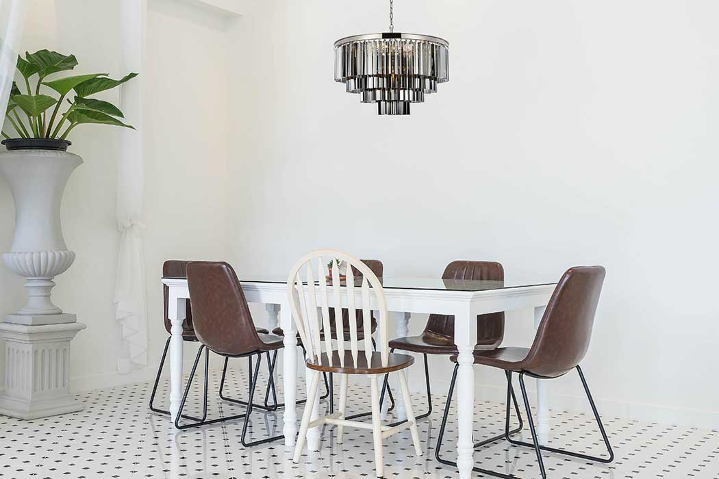 Elegant Urban Classic Sydney Collection Pendant Lamp - Polished Nickel/Silver, L 32" (1201D32PN-SS-RC)