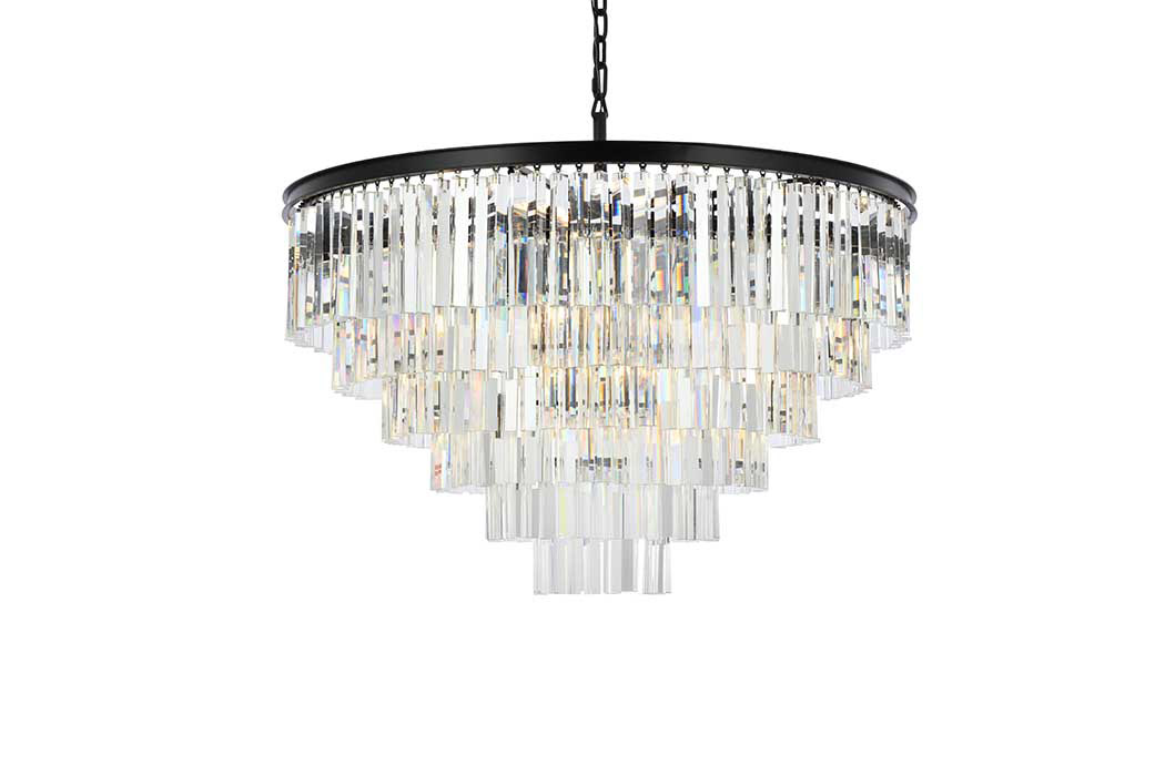 Elegant Urban Classic Sydney Collection Pendant Lamp - Matte Black, L 44" (1201D44MB-RC)