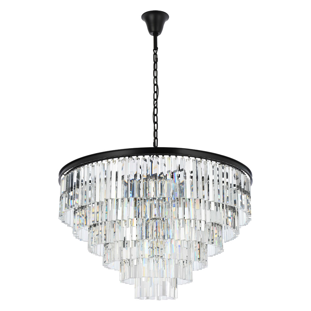 Elegant Urban Classic Sydney Collection Pendant Lamp - Matte Black, L 44" (1201D44MB-RC)