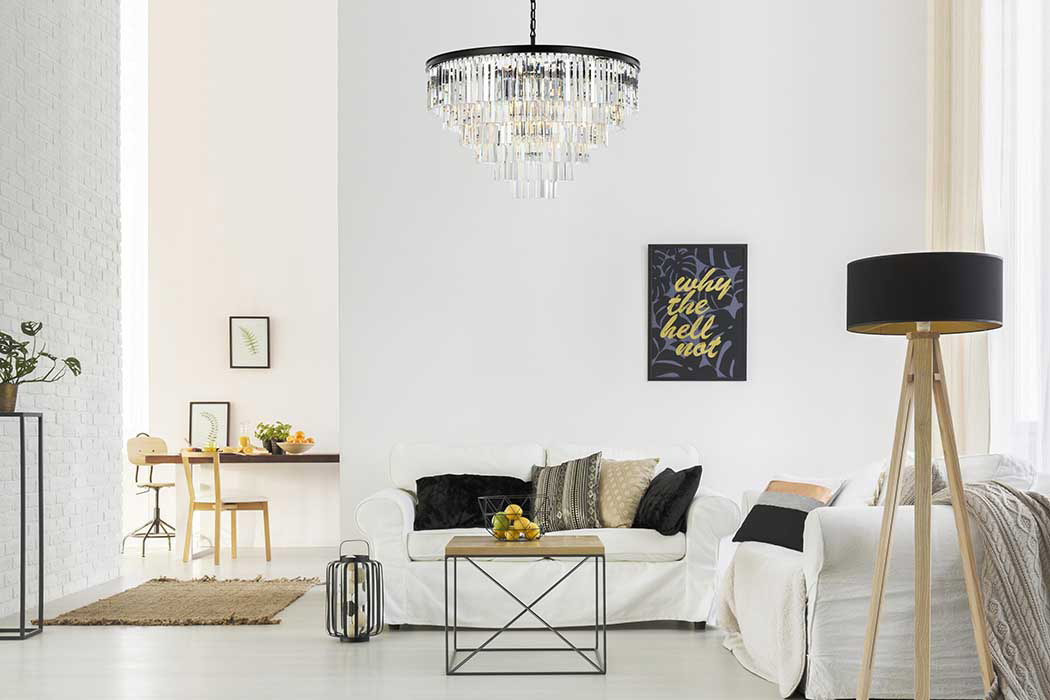Elegant Urban Classic Sydney Collection Pendant Lamp - Matte Black, L 44" (1201D44MB-RC)