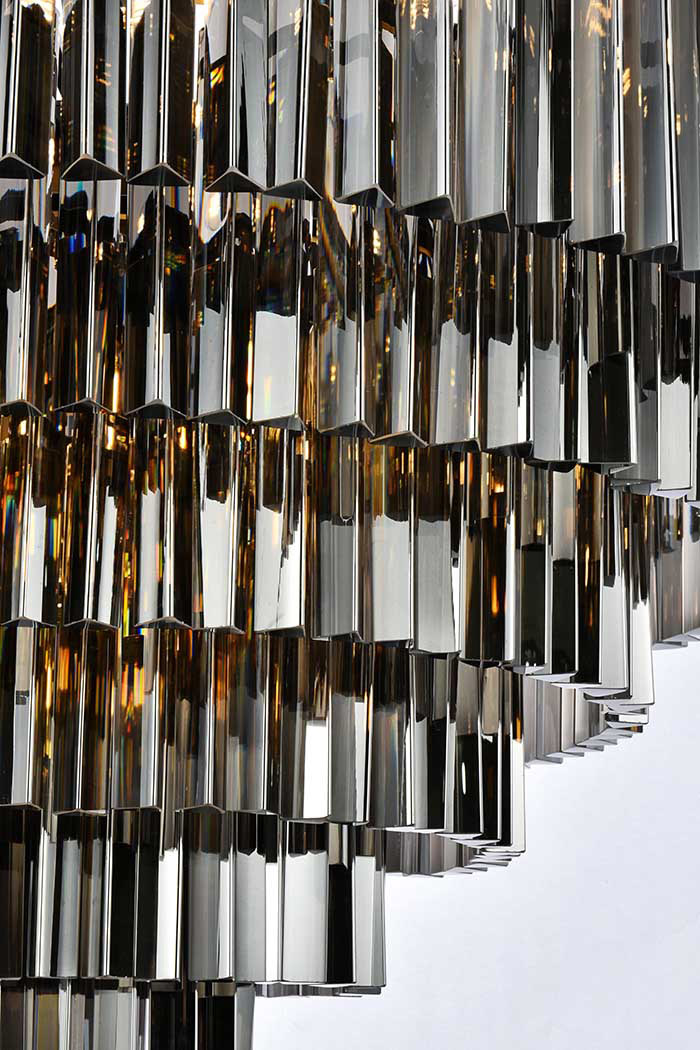 Elegant Urban Classic Sydney Collection Pendant Lamp - Matte Black/Silver, L 44" (1201D44MB-SS-RC)