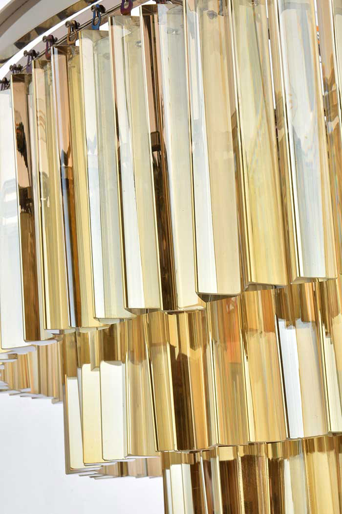 Elegant Urban Classic Sydney Collection Pendant Lamp - Polished Nickel/Gold, L 44" (1201D44PN-GT-RC)