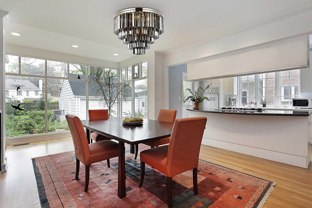 Elegant Sydney 9 Light Flush Mount - Polished Nickel/Silver, L 32" (1201F32PN-SS-RC)