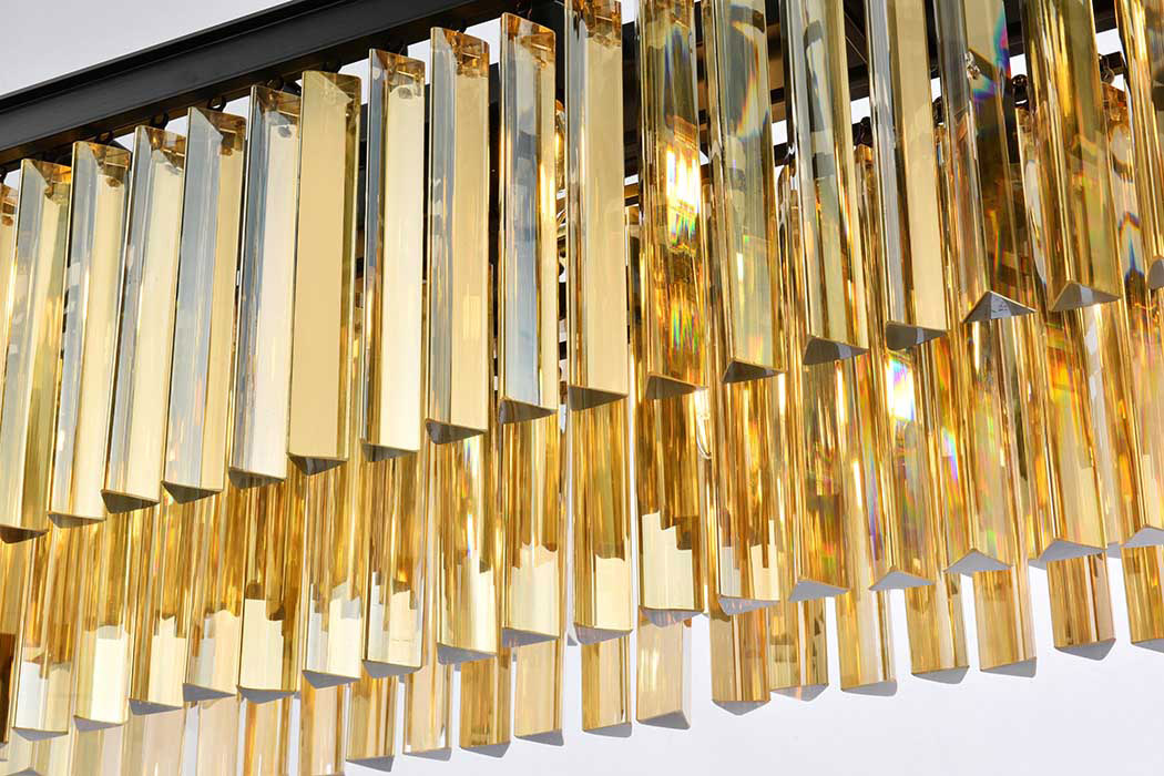 Elegant Sydney Pendant - Matte Black/Gold, L 50" (1202D50MB-GT-RC)