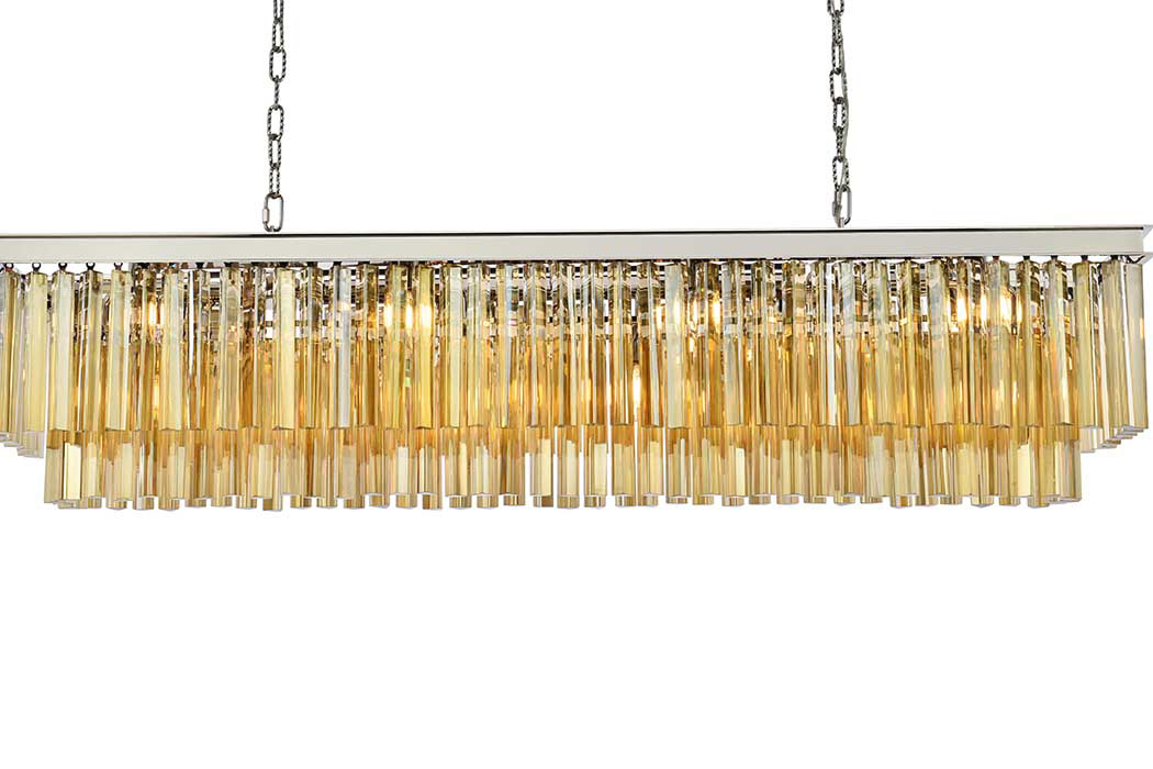 Elegant Sydney Pendant - Polished Nickel/Gold, L 14" (1202D60PN-GT-RC)