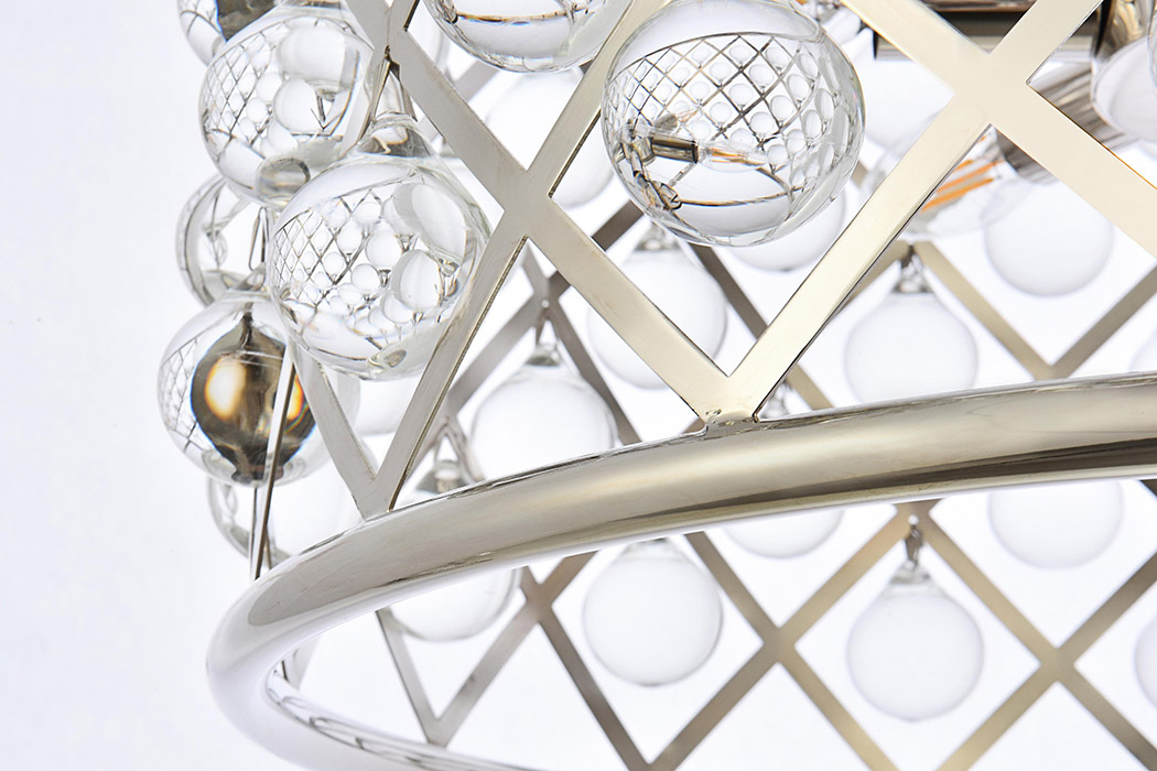 Elegant Urban Classic Madison Collection Pendant Lamp - Polished Nickel, L 20" (1204D20PN-RC)