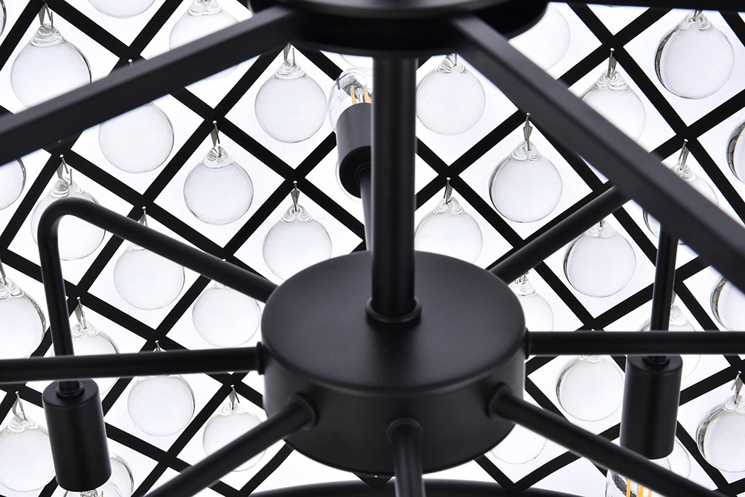 Elegant Urban Classic Madison Collection Pendant Lamp - Matte Black, L 27.5" (1204D27MB-RC)