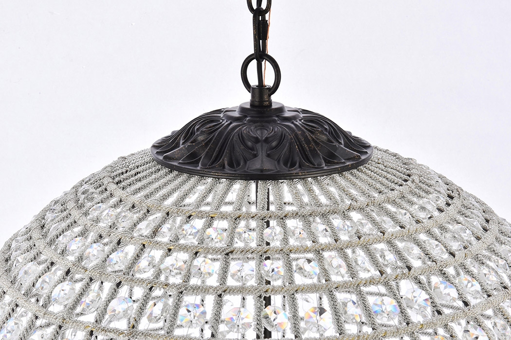 Elegant Urban Classic Pendant Lamp - Dark Bronze, L 24" (1205D24DB-RC)