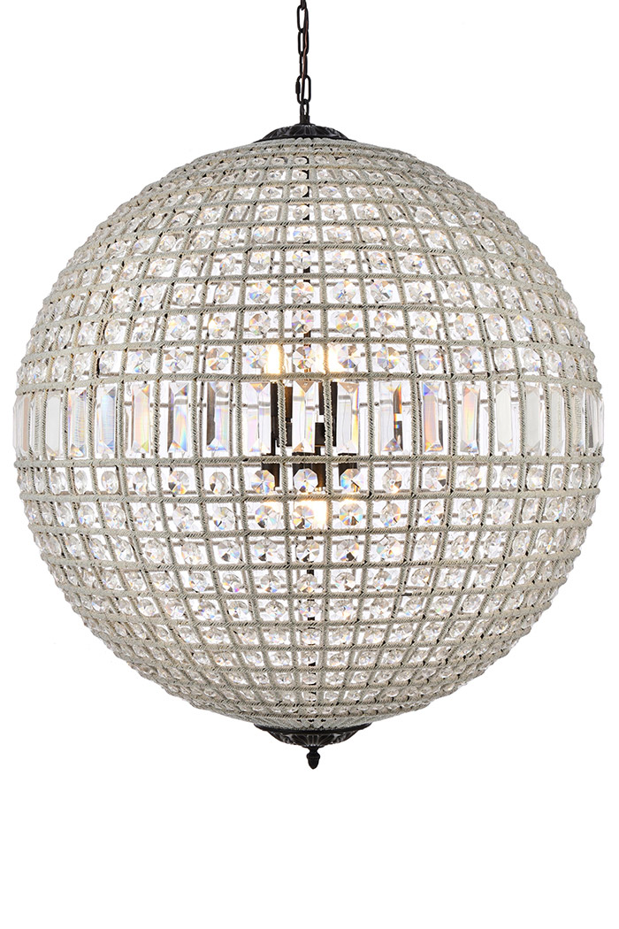 Elegant Urban Classic Pendant Lamp - Dark Bronze, L 36" (1205G36DB-RC)