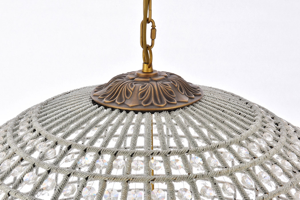 Elegant Urban Classic Pendant Lamp - French Gold, L 36" (1205G36FG-RC)