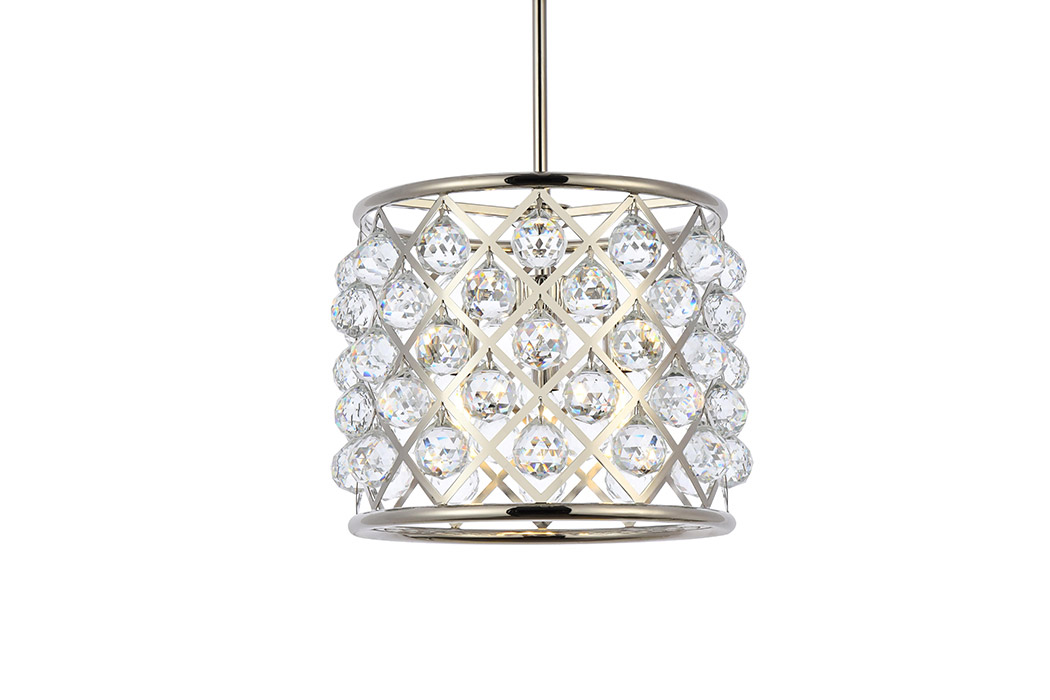 Elegant Urban Classic Madison Collection Pendant Lamp - Polished Nickel, L 14" (1206D14PN-RC)