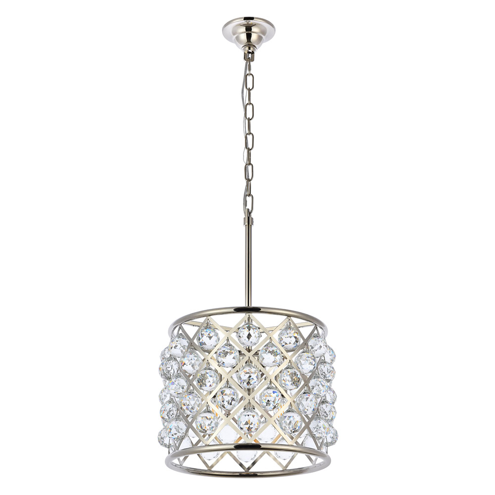 Elegant Urban Classic Madison Collection Pendant Lamp - Polished Nickel, L 14" (1206D14PN-RC)