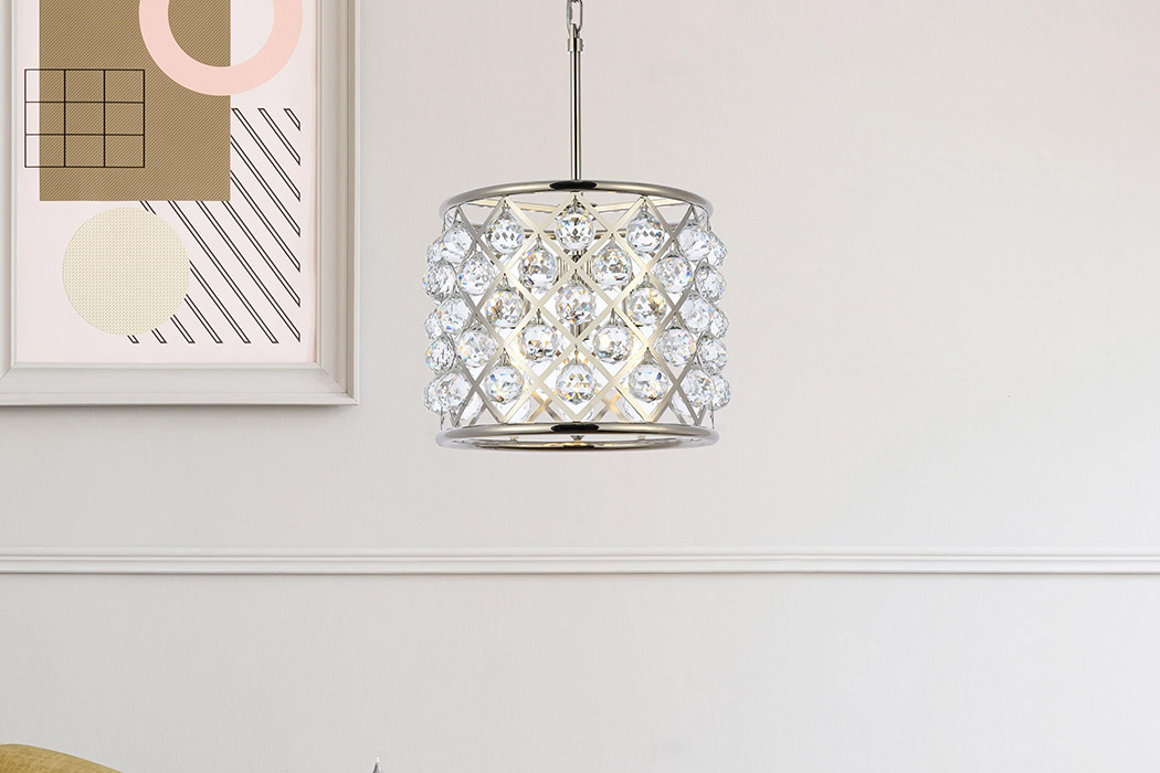 Elegant Urban Classic Madison Collection Pendant Lamp - Polished Nickel, L 14" (1206D14PN-RC)