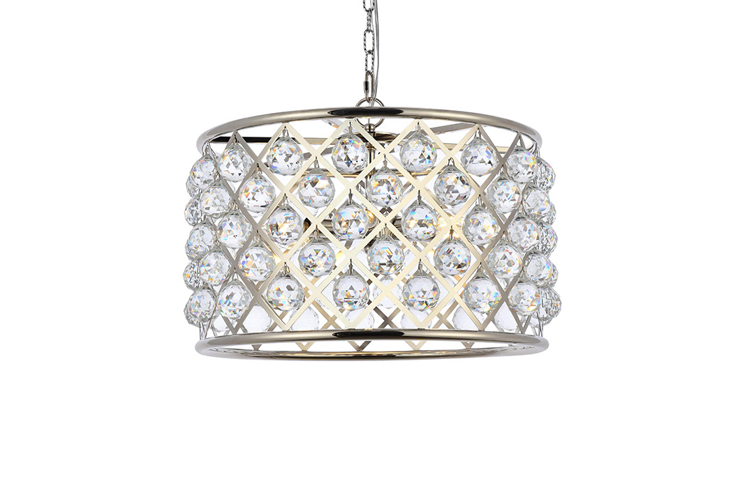Elegant Urban Classic Madison Collection Pendant Lamp - Polished Nickel, L 20" (1206D20PN-RC)