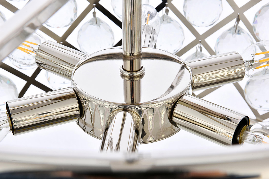 Elegant Urban Classic Madison Collection Pendant Lamp - Polished Nickel, L 20" (1206D20PN-RC)