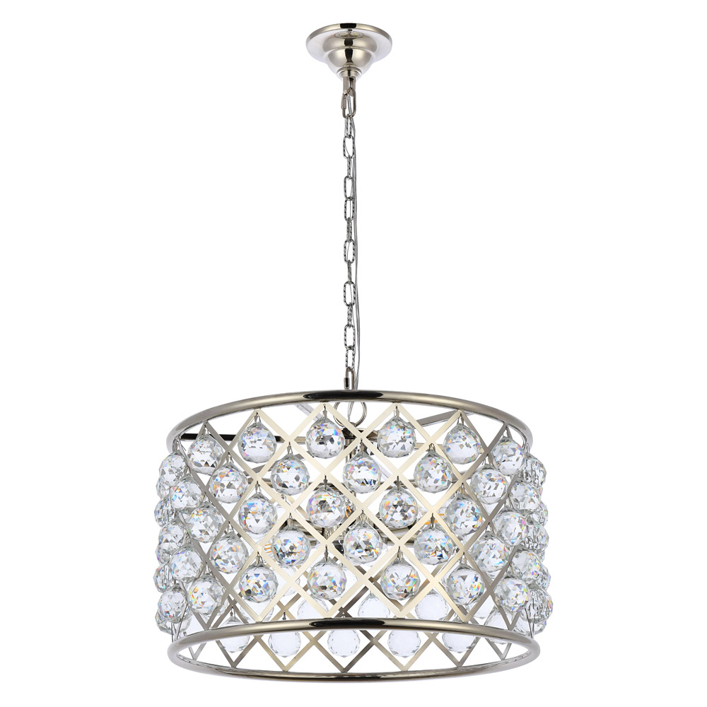 Elegant Urban Classic Madison Collection Pendant Lamp - Polished Nickel, L 20" (1206D20PN-RC)