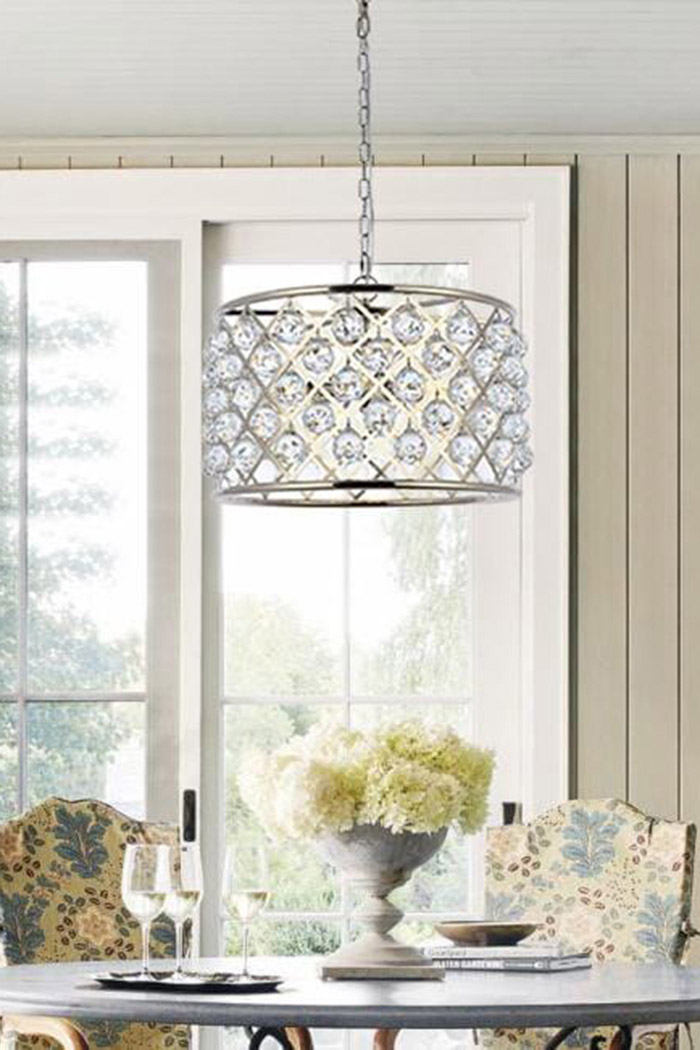 Elegant Urban Classic Madison Collection Pendant Lamp - Polished Nickel, L 20" (1206D20PN-RC)
