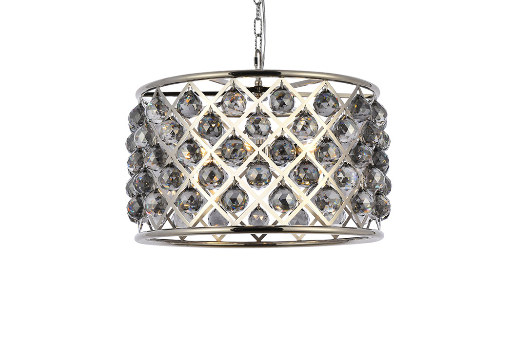 Elegant Urban Classic Madison Collection Pendant Lamp - Polished Nickel/Silver, L 20" (1206D20PN-SS-RC)