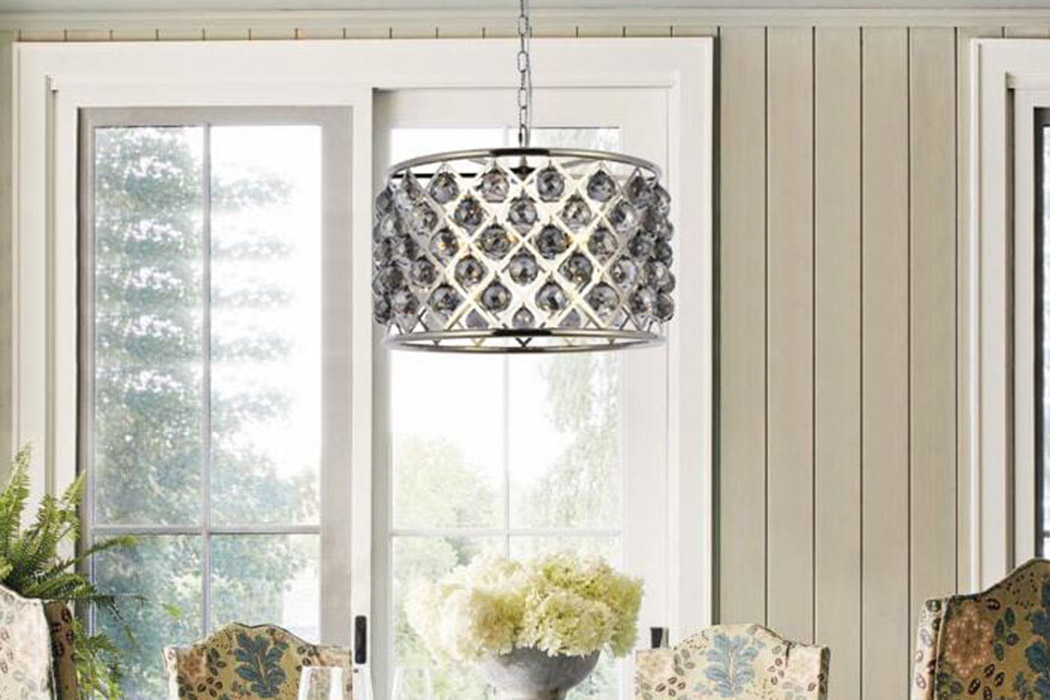 Elegant Urban Classic Madison Collection Pendant Lamp - Polished Nickel/Silver, L 20" (1206D20PN-SS-RC)