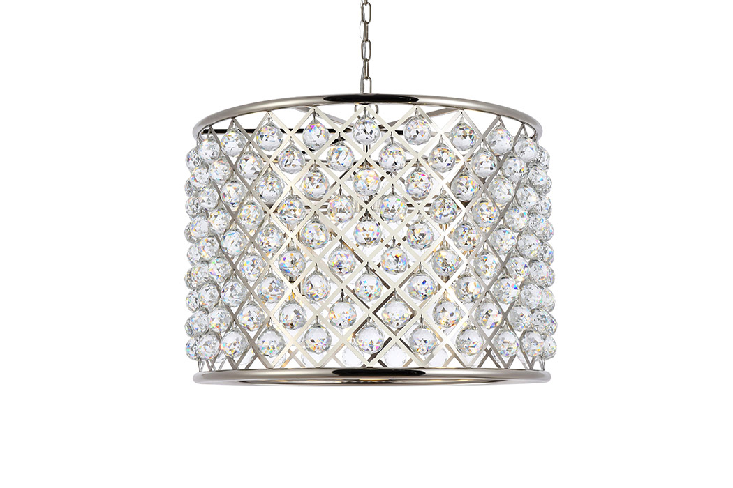 Elegant Urban Classic Madison Collection Pendant Lamp - Polished Nickel, L 27.5" (1206D27PN-RC)