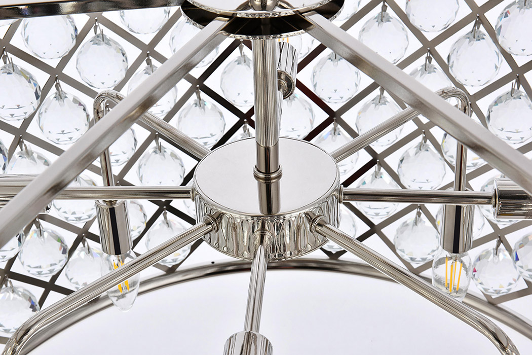 Elegant Urban Classic Madison Collection Pendant Lamp - Polished Nickel, L 27.5" (1206D27PN-RC)
