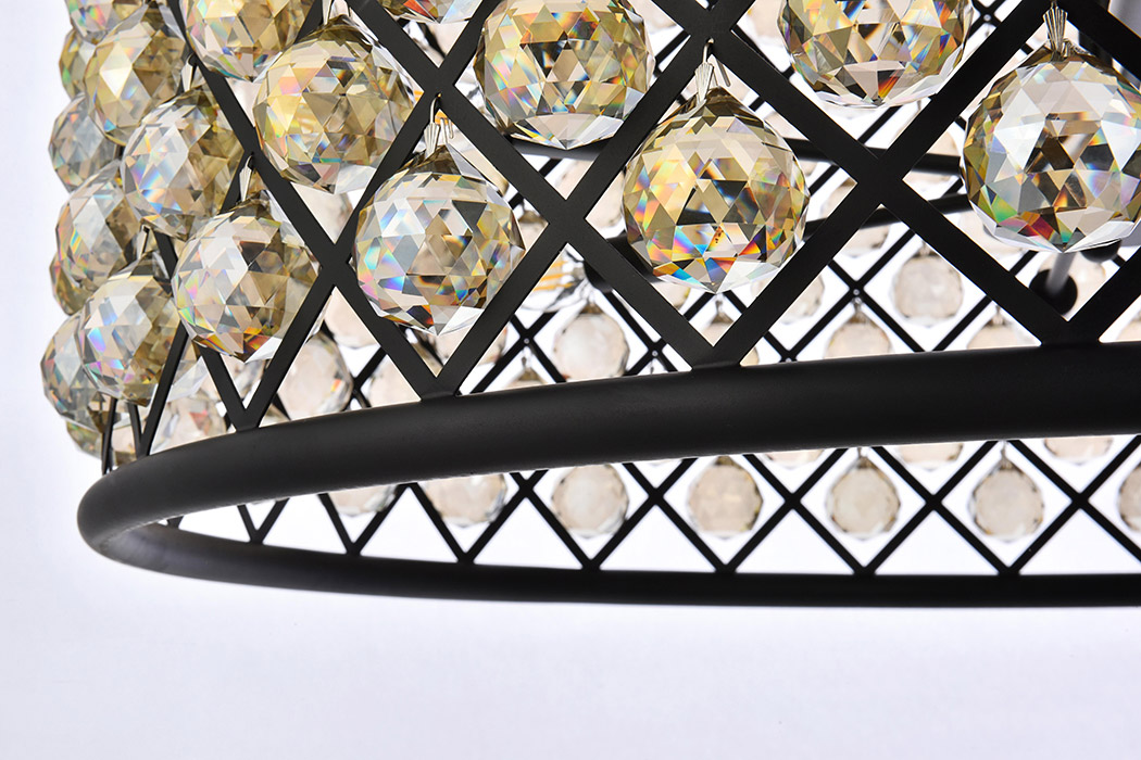 Elegant Urban Classic Madison Collection Pendant Lamp - Matte Black/Gold, L 35.5" (1206D35MB-GT-RC)