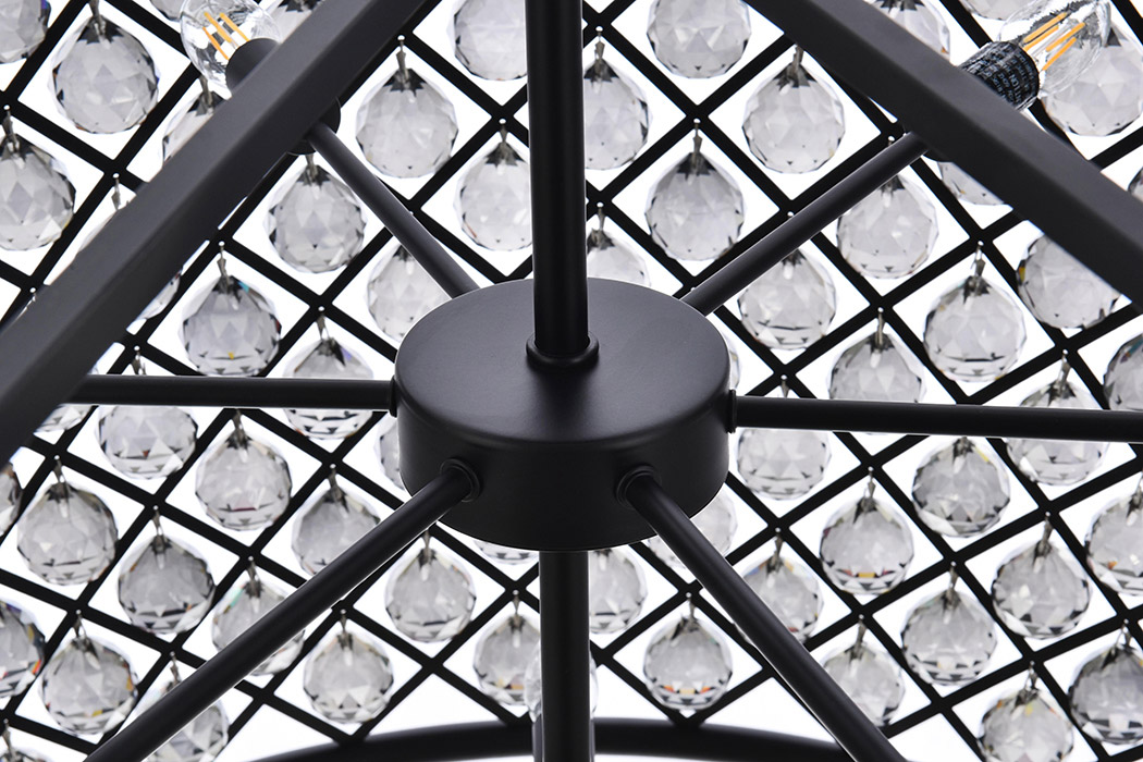 Elegant Urban Classic Madison Collection Pendant Lamp - Matte Black/Silver, L 35.5" (1206D35MB-SS-RC)