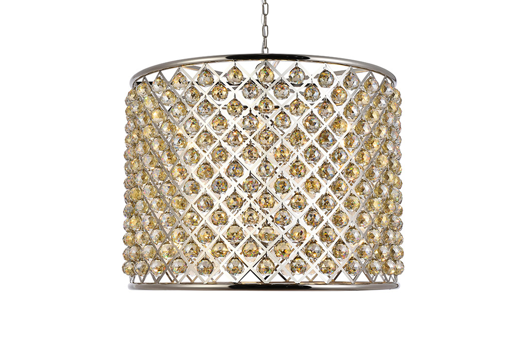 Elegant Urban Classic Madison Collection Pendant Lamp - Polished Nickel/Gold, L 35.5" (1206D35PN-GT-RC)
