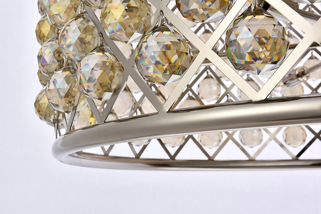 Elegant Urban Classic Madison Collection Pendant Lamp - Polished Nickel/Gold, L 35.5" (1206D35PN-GT-RC)