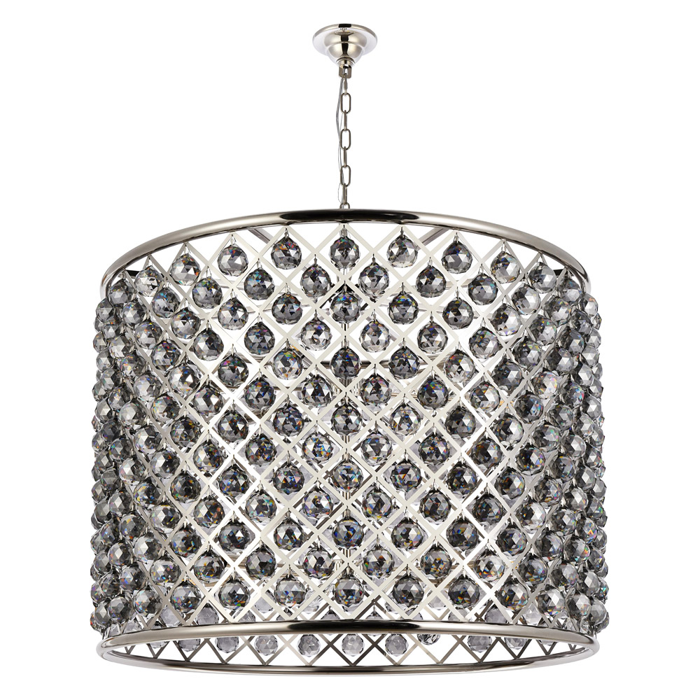 Elegant Urban Classic Madison Collection Pendant Lamp - Polished Nickel/Silver, L 35.5" (1206D35PN-SS-RC)
