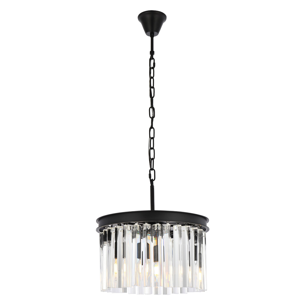 Elegant - Crystal Prism 6 Light Round Chandelier
