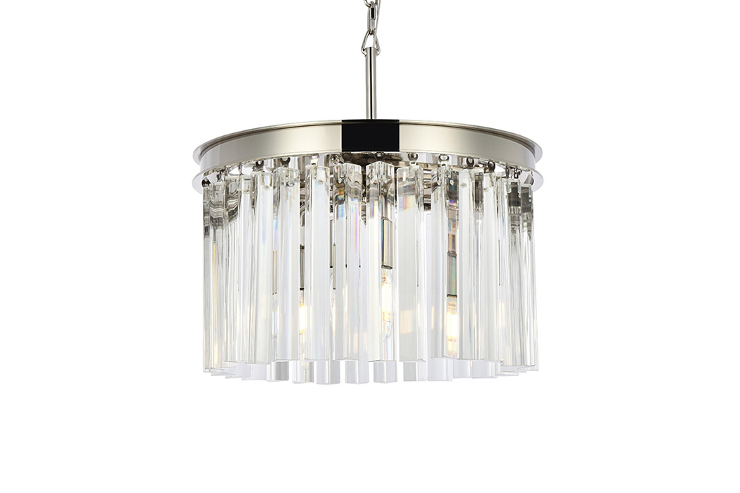 Elegant - Crystal Prism 6 Light Round Chandelier
