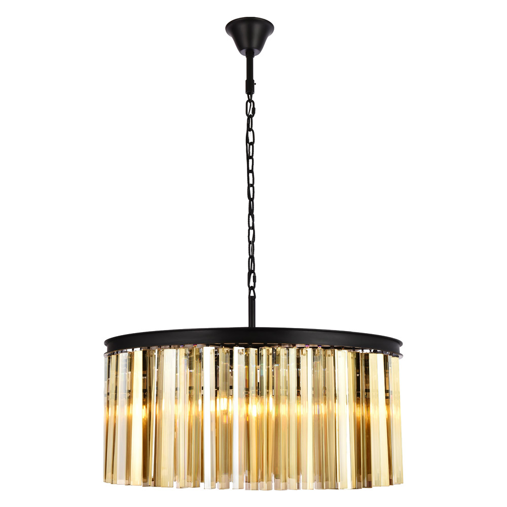 Elegant - Crystal Prism 6 Light Round Chandelier