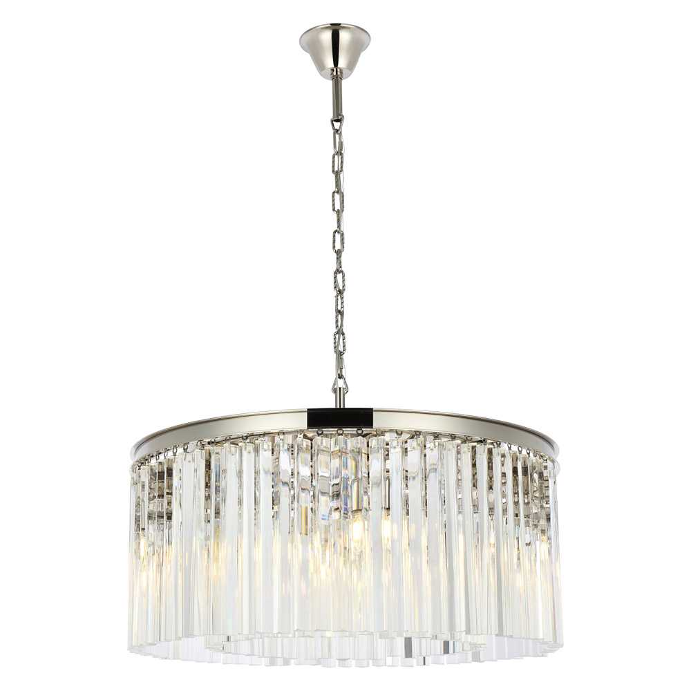 Elegant - Crystal Prism 6 Light Round Chandelier